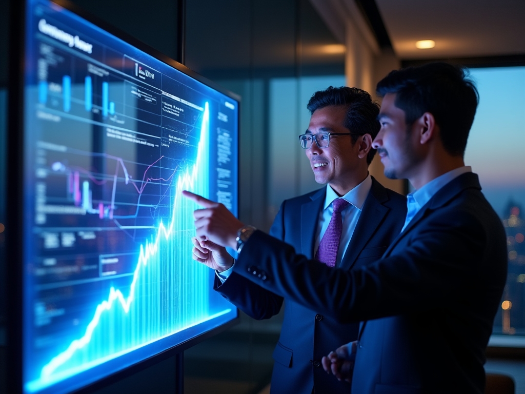 Business growth analytics visualization